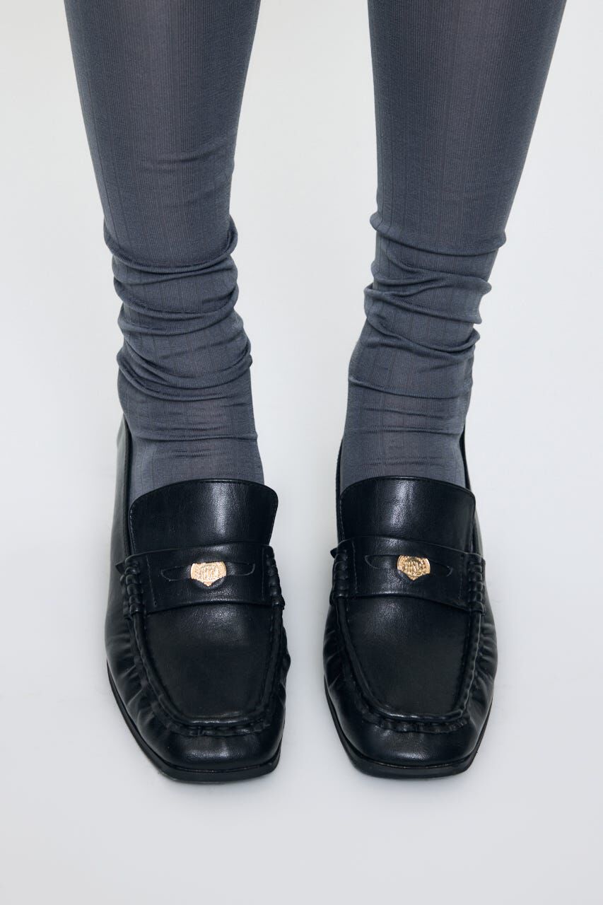 MOUSSY「GATHER HEEL COIN ローファー」|ローファー|BLK