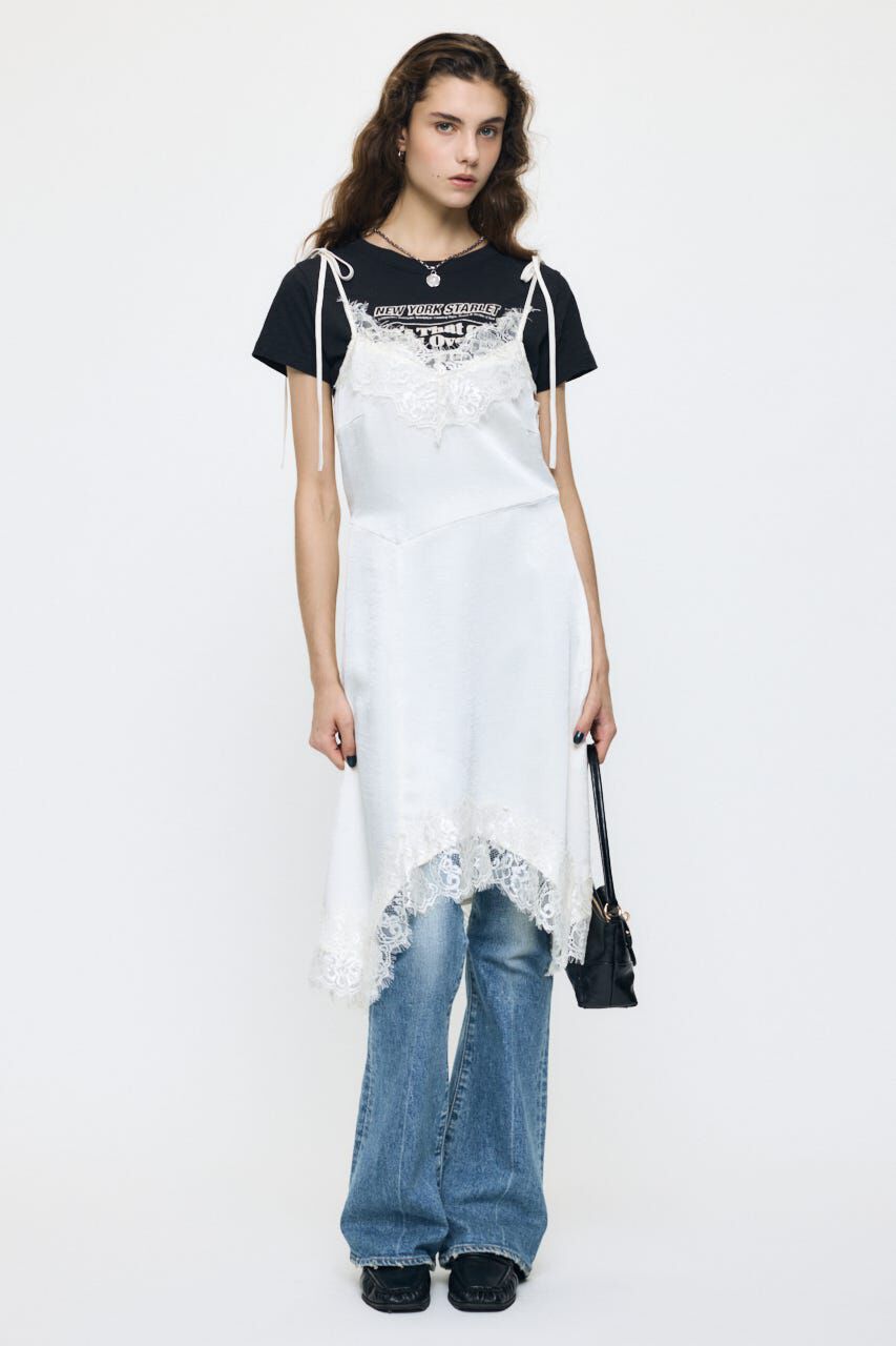 MOUSSY「ASYMMETRY SATIN ドレス」|ワンピース|