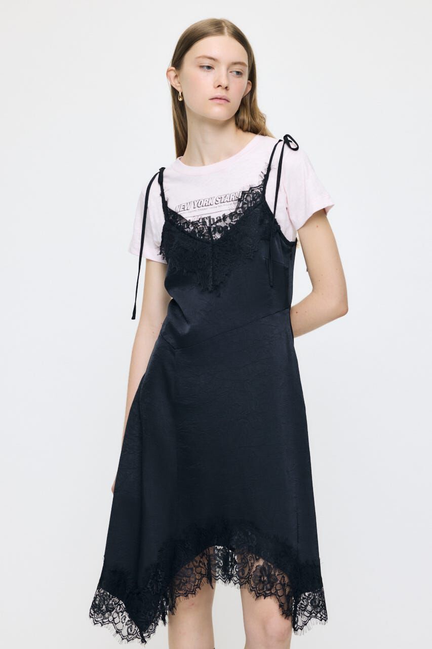 MOUSSY「ASYMMETRY SATIN ドレス」|ワンピース|