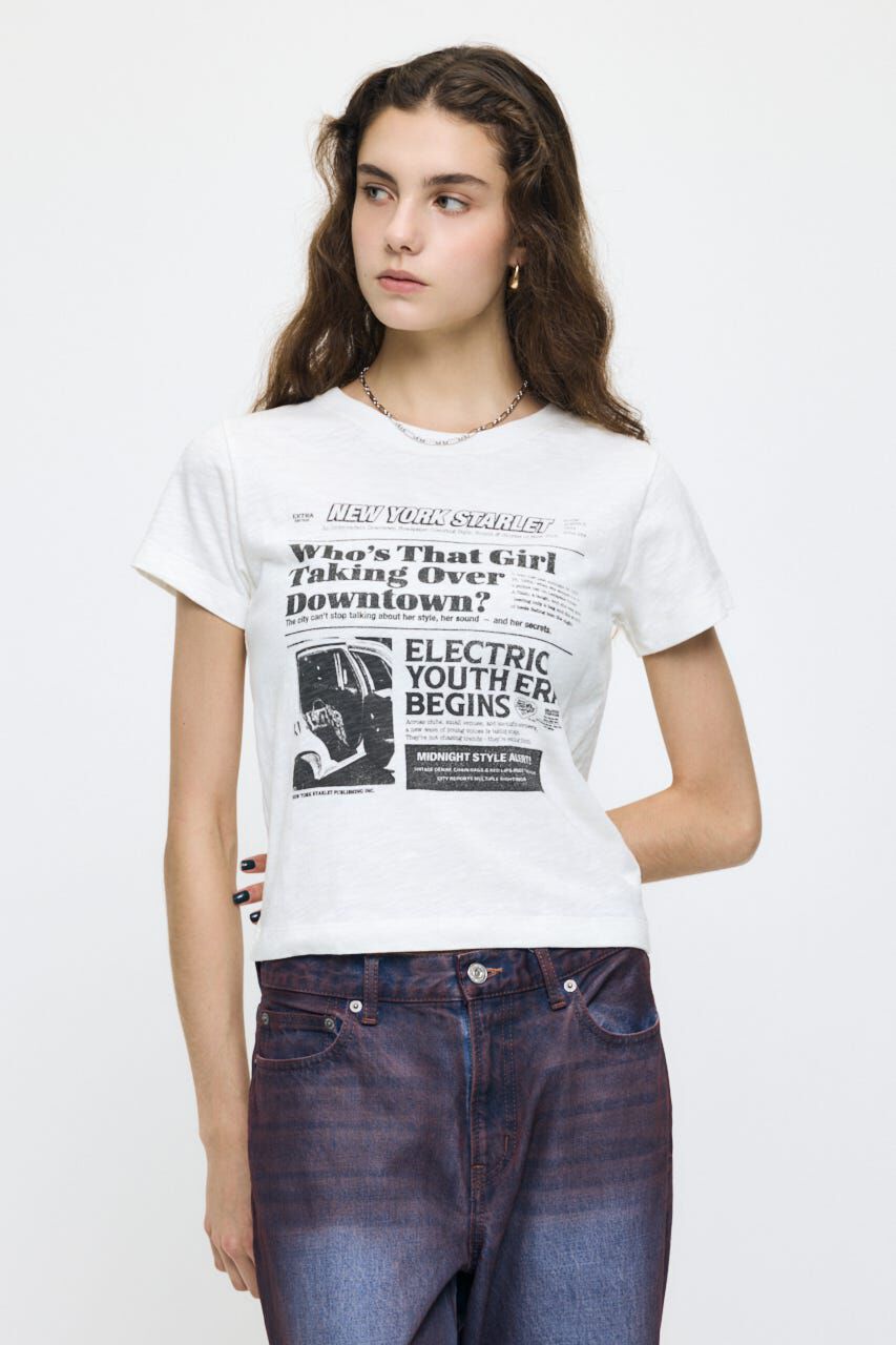 MOUSSY「EXTRA NEWS PAPER TEE」|Tシャツ・カットソー|