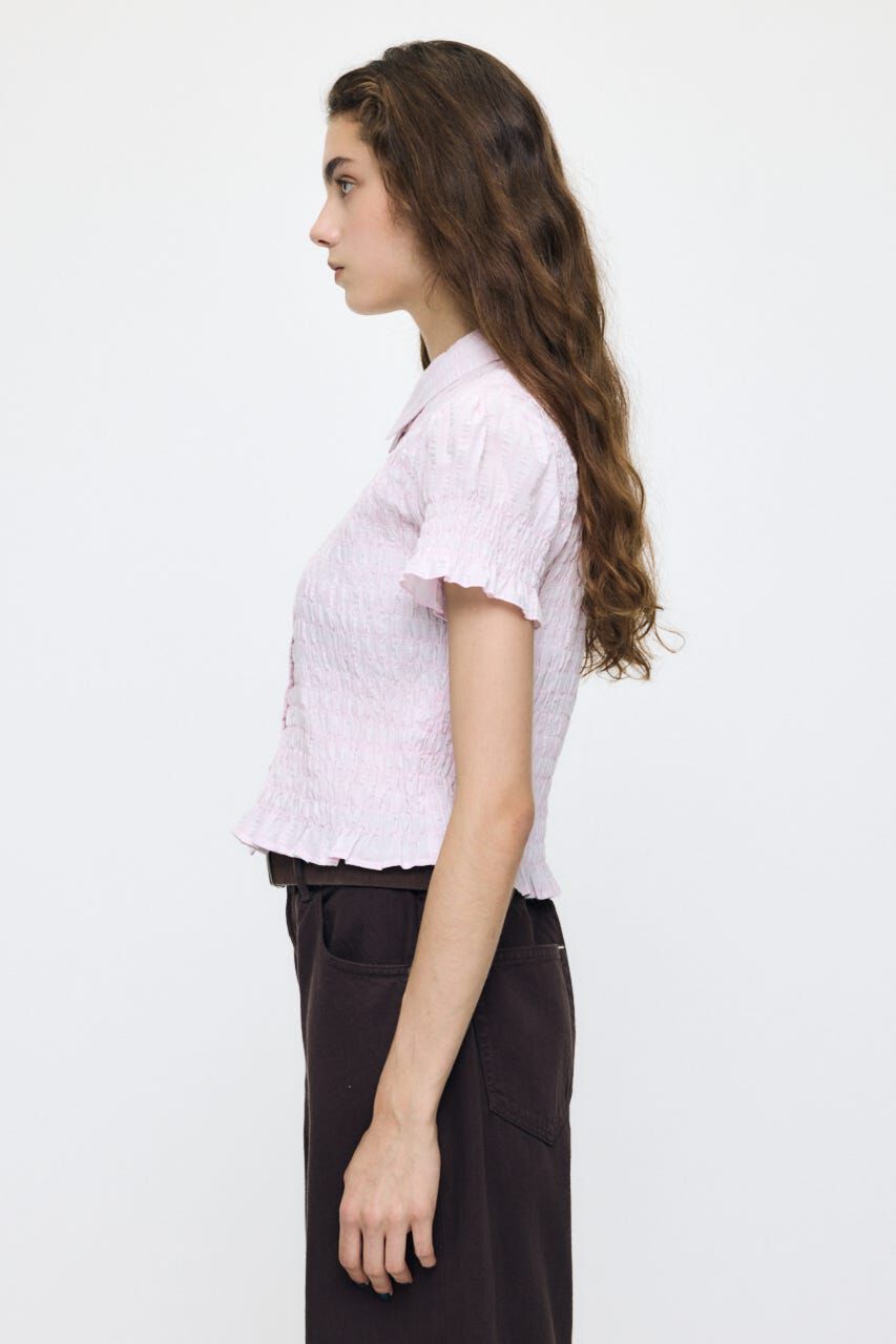 MOUSSY「PLAID SHIRRING シャツ」|シャツ・ブラウス|