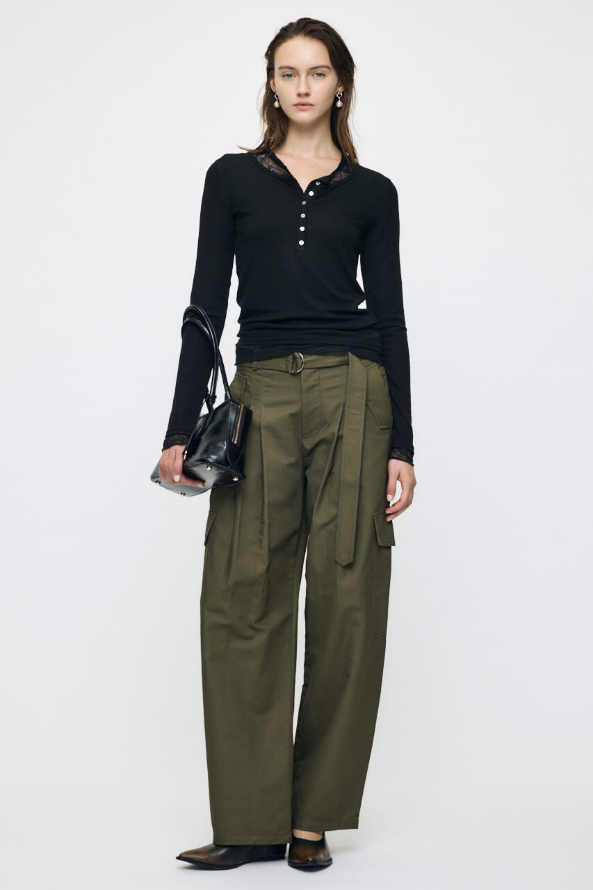 MOUSSY「ES HENRY NECK レーストップス」|Tシャツ・カットソー|