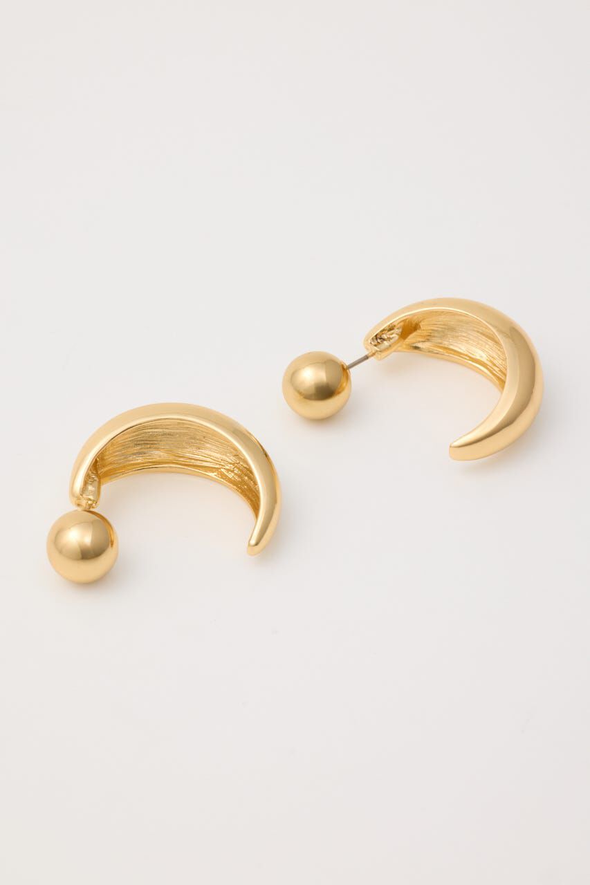 MOUSSY「CHUNK HALF MOON イヤリング」|ピアス|