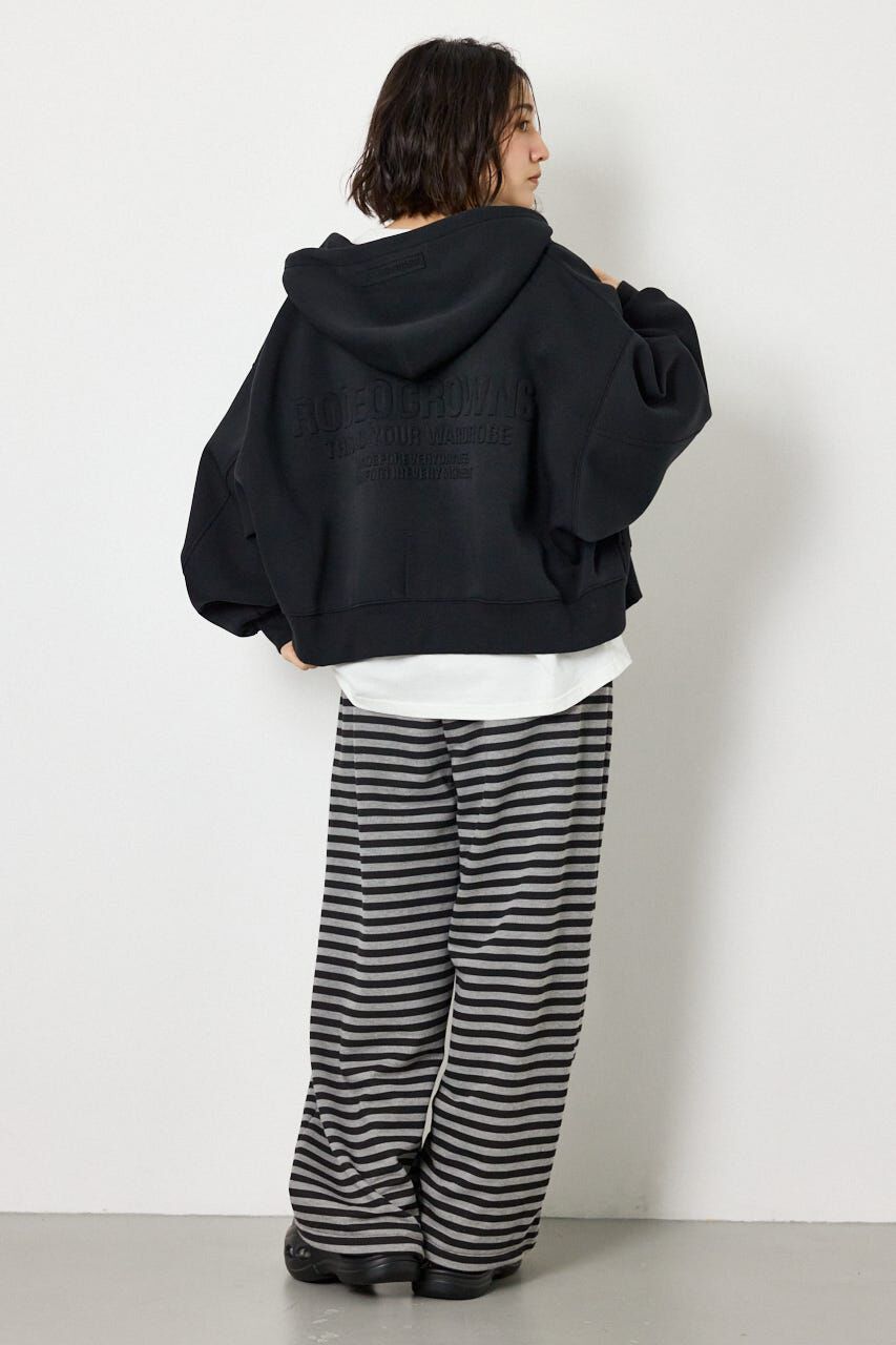 RODEO CROWNS「エンボス W-ZIP ショート パーカー」|パーカー|