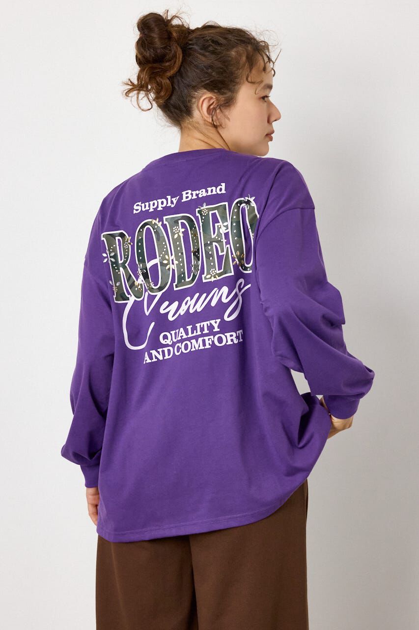 RODEO CROWNS「ホットフィットスタッズロゴロングTシャツ」|Tシャツ・カットソー|