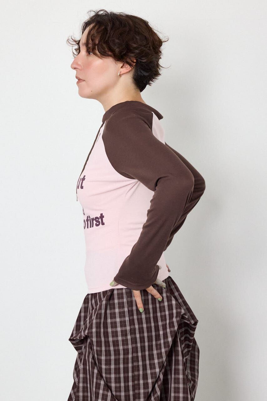 RODEO CROWNS「ワンショルラグランメッセージロングTシャツ」|Tシャツ・カットソー|