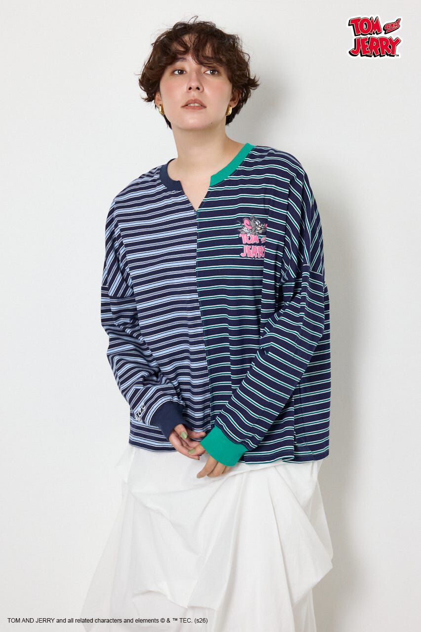 RODEO CROWNS「(TOM and JERRY)カスタムボーダーロンTEE」|Tシャツ・カットソー|