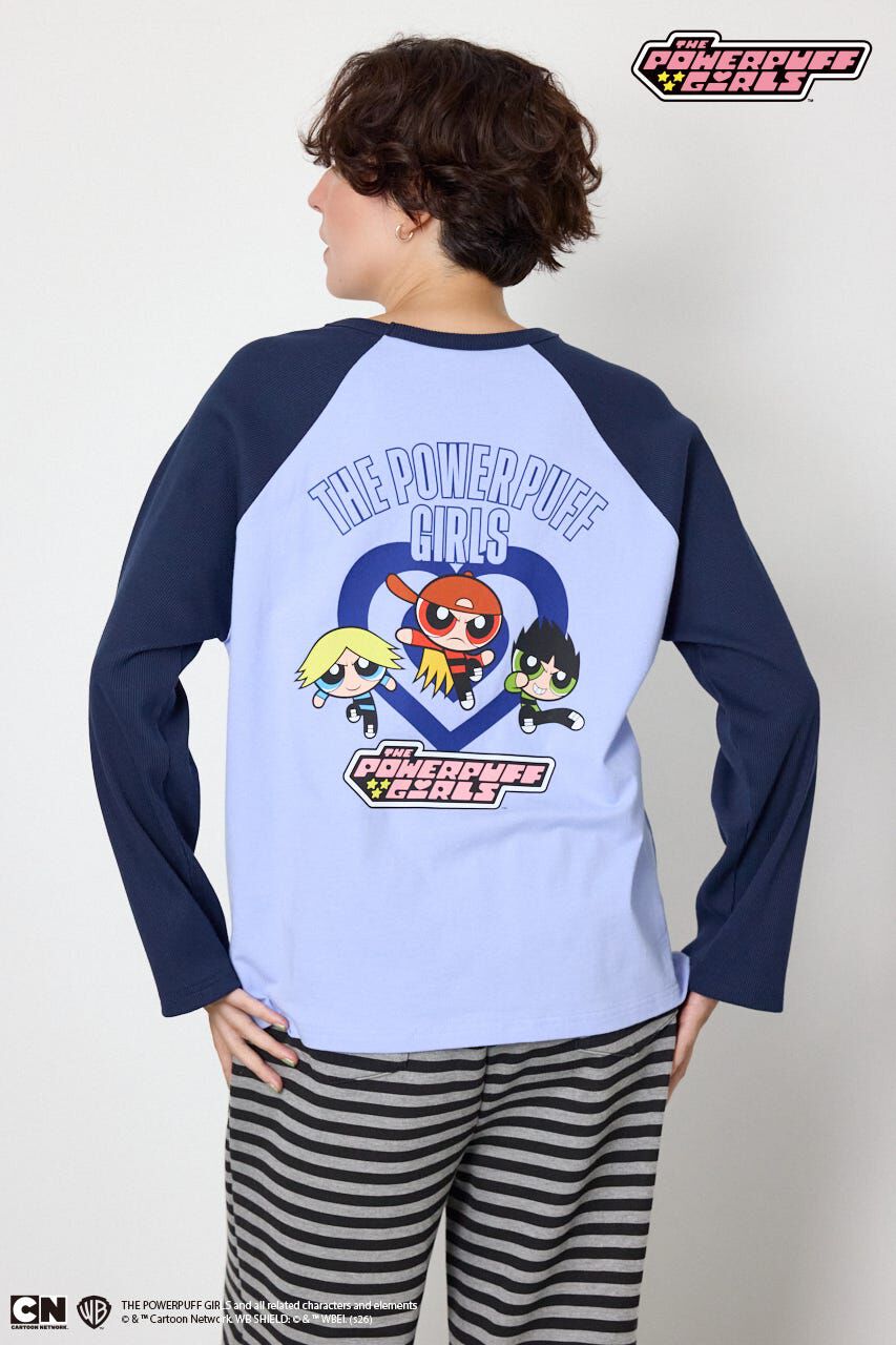 RODEO CROWNS「(パワーパフ ガールズ)ラグランロングスリーブTシャツ」|Tシャツ・カットソー|柄BLU5