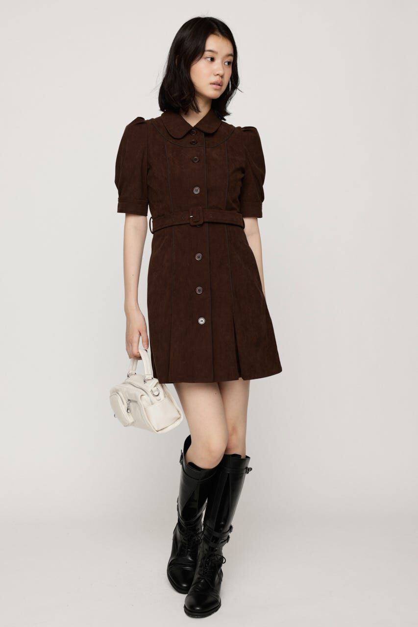 SLY「COLLAR BUTTON ショートワンピース」|ワンピース|