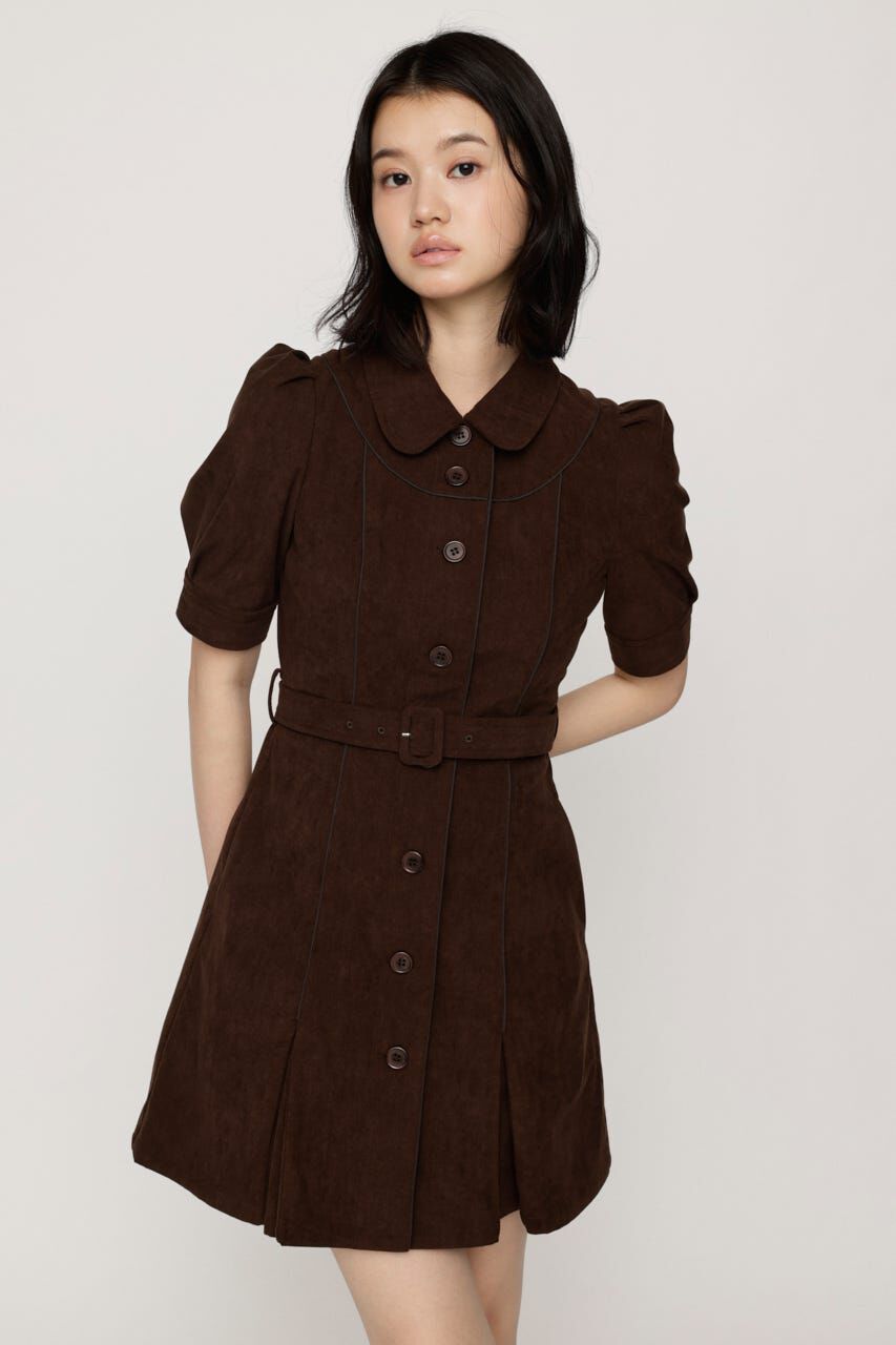 SLY「COLLAR BUTTON ショートワンピース」|ワンピース|