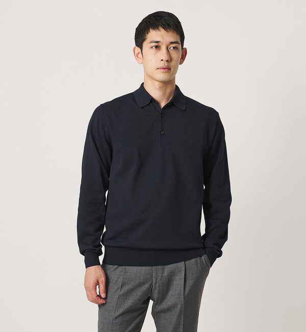 UNITED ARROWS「ニット ポロシャツ UA COZY ウォッシャブル」|ニット・セーター|