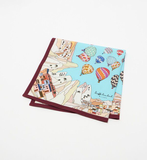 UNITED ARROWS green label relaxing「＜Dieffe Kinloch＞コットン プリント ハンカチ」|ハンカチ|LT.BLUE