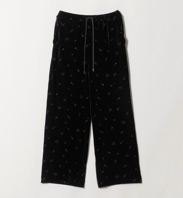 UNITED ARROWS green label relaxing「シシュウ ベロア パンツ」|その他|BLACK