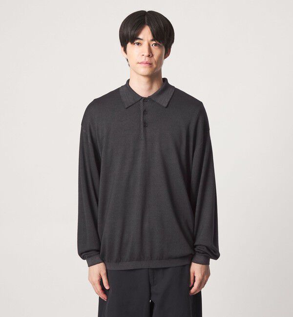 UNITED ARROWS green label relaxing「スノーダイ ウール ニット 長袖 ポロシャツ」|ニット・セーター|