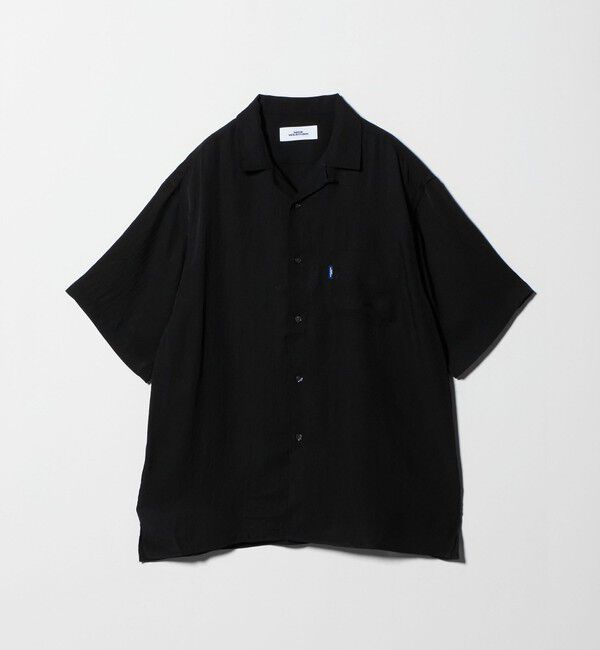 NICE WEATHER「＜NICE WEATHER＞サテン ショートスリーブシャツ」|シャツ・ブラウス|