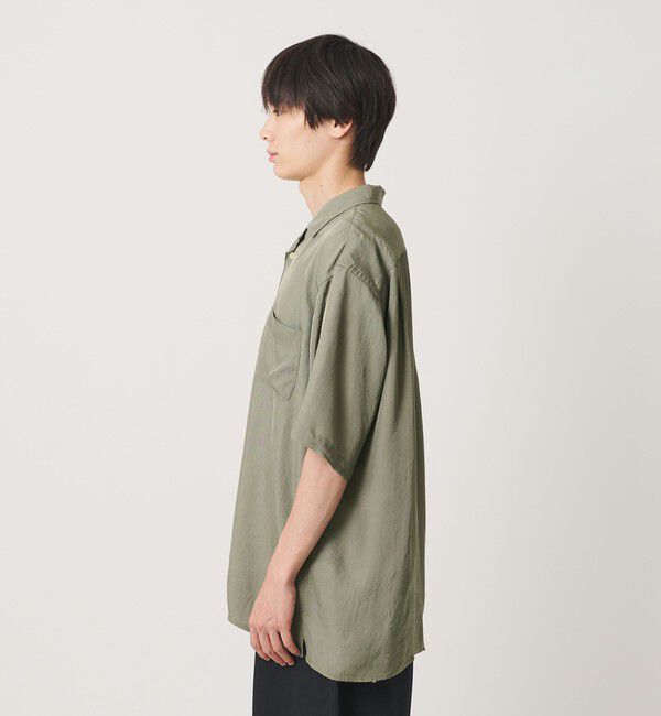 NICE WEATHER「＜NICE WEATHER＞サテン ショートスリーブシャツ」|シャツ・ブラウス|