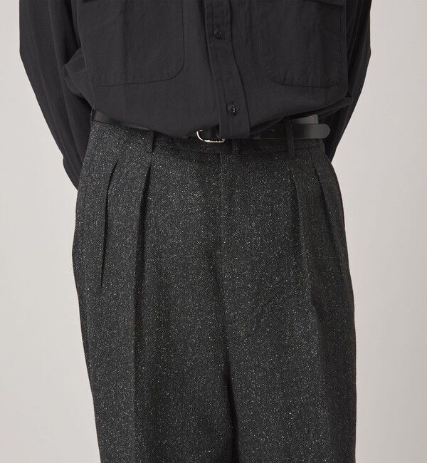STEVEN ALAN「＜Steven Alan＞ ネップ ヘリンボーンツイード イン ツープリーツ ドレス トラウザーズ II」|スラックス|