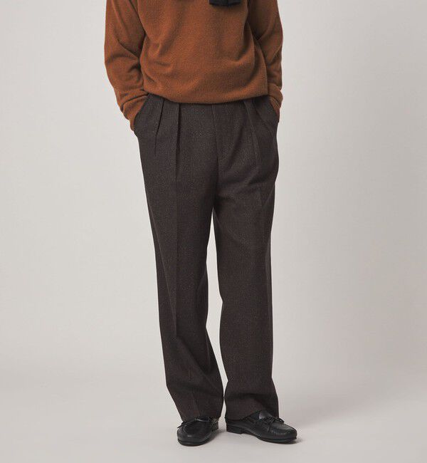 STEVEN ALAN「＜Steven Alan＞ ネップ ヘリンボーンツイード イン ツープリーツ ドレス トラウザーズ II」|スラックス|