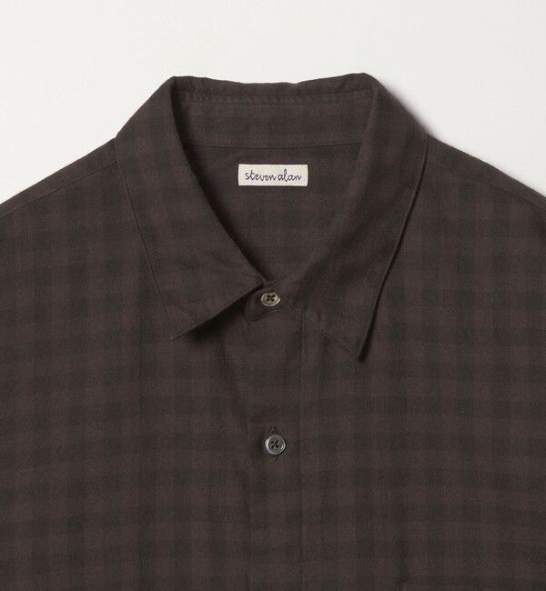 STEVEN ALAN「＜Steven Alan＞ ネル ギンガムチェック レギュラーカラー シャツ LOOSE」|シャツ・ブラウス|