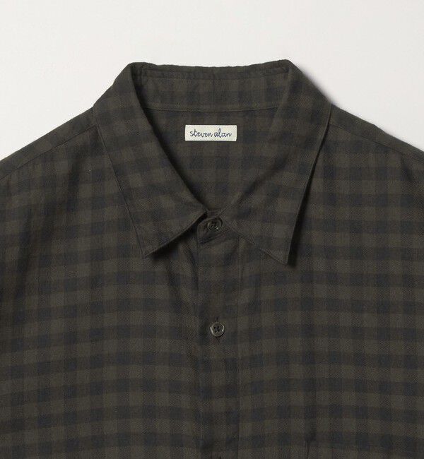 STEVEN ALAN「＜Steven Alan＞ ネル ギンガムチェック レギュラーカラー シャツ LOOSE」|シャツ・ブラウス|