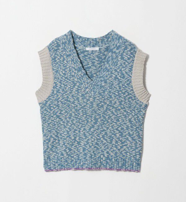 BEAUTY&YOUTH UNITED ARROWS「【別注】＜＋81BRANCA＞Vネック ニット ベスト」|ベスト・ジレ|COBALT