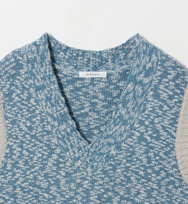 BEAUTY&YOUTH UNITED ARROWS「【別注】＜＋81BRANCA＞Vネック ニット ベスト」|ベスト・ジレ|