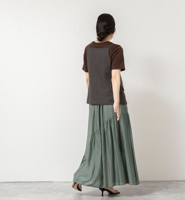 NOLLEY'S sophi「《セットアップ対応》【BECシリーズ】ウォッシャブルシアーローンアシメティアードスカート」|スカート|
