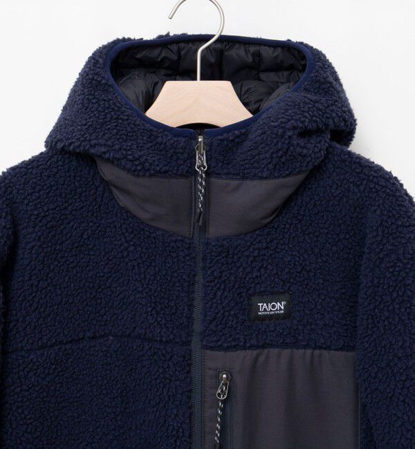 NOLLEY'S「【WEB＆一部店舗限定色アイテム】【TAION/タイオン】ボア&times;ダウンフードロング(リバーシブル)」|ダウン|