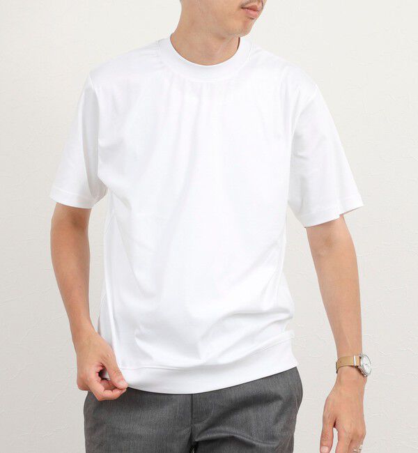 NOLLEY'S goodman「《ビジカジ対応》超長綿ハイゲージポンチ クルーネックドレスTシャツ」|Tシャツ・カットソー|
