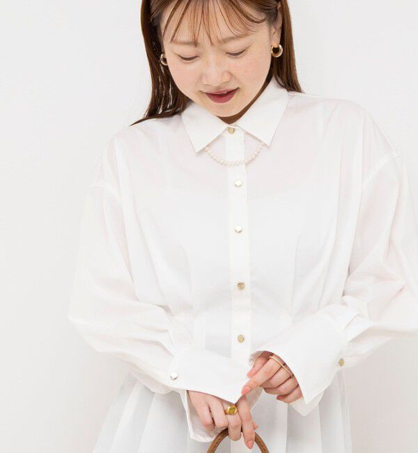 NOLLEY'S sophi「ウォッシャブルウエストタックストレッチシャツ」|シャツ・ブラウス|