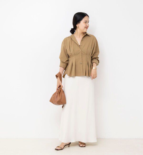 NOLLEY'S sophi「ウォッシャブルウエストタックストレッチシャツ」|シャツ・ブラウス|