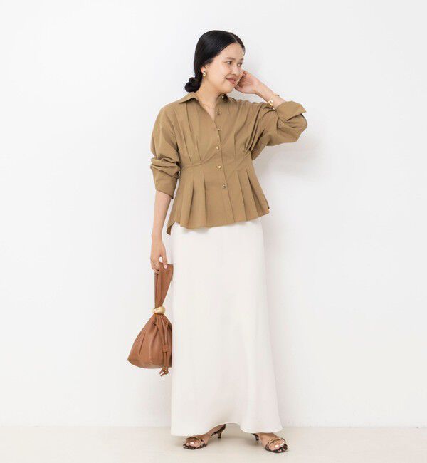 NOLLEY'S sophi「ウォッシャブルウエストタックストレッチシャツ」|シャツ・ブラウス|