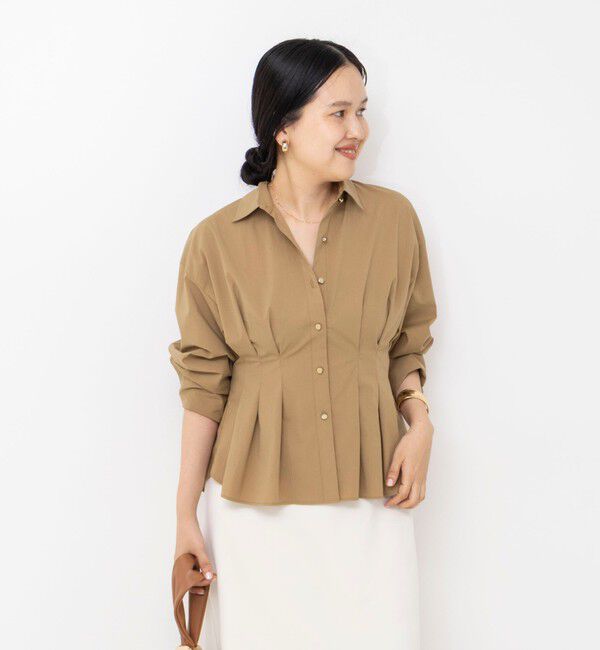 NOLLEY'S sophi「ウォッシャブルウエストタックストレッチシャツ」|シャツ・ブラウス|