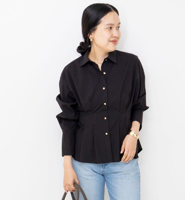 NOLLEY'S sophi「ウォッシャブルウエストタックストレッチシャツ」|シャツ・ブラウス|