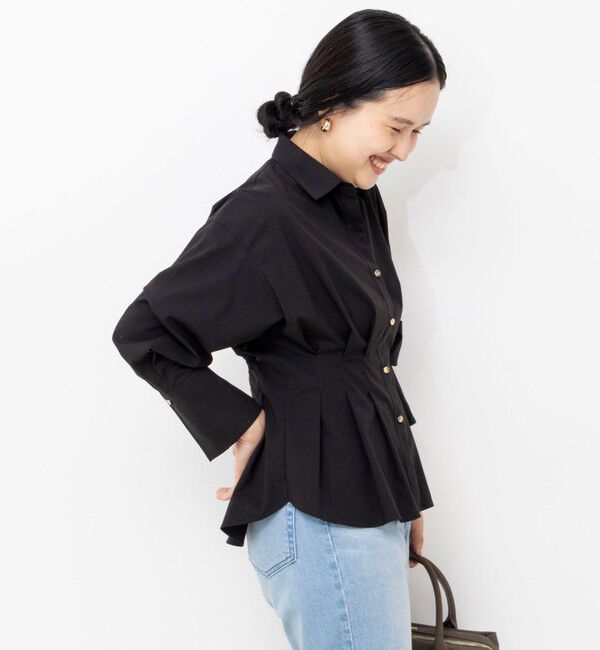 NOLLEY'S sophi「ウォッシャブルウエストタックストレッチシャツ」|シャツ・ブラウス|