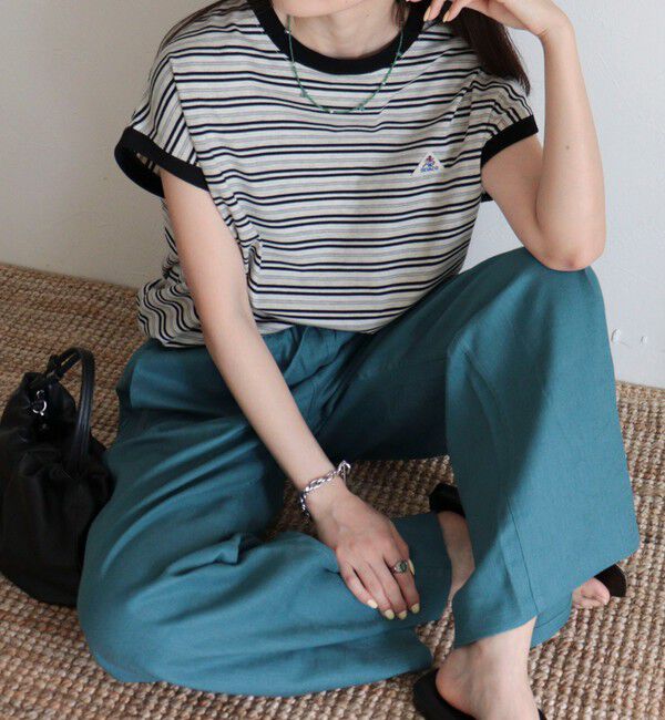 fredy emue「【GEVACO/ゲバコ】クルーネックフレンチスリーブTシャツ」|Tシャツ・カットソー|グレー系その他