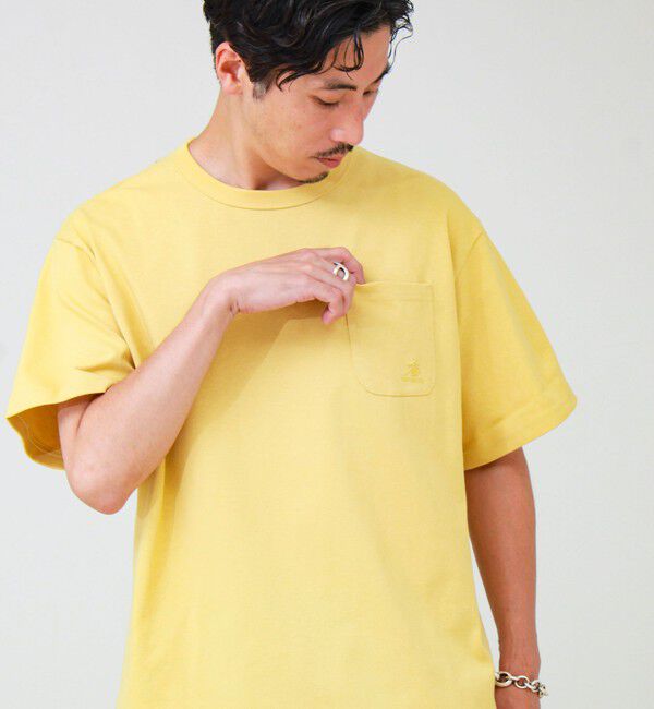 GLOSTER「【GEVACO/ゲバコ】ベーシックオープンエンド天竺ポケット刺繍Tシャツ」|Tシャツ・カットソー|