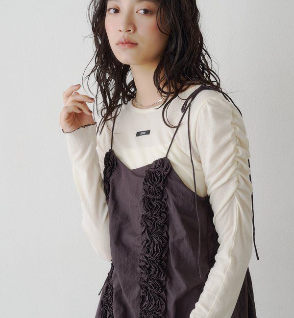  「【花柄&無地】ニュアンスブルームトップス」|Tシャツ・カットソー|