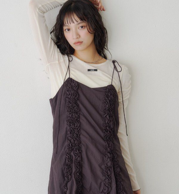  「【花柄&無地】ニュアンスブルームトップス」|Tシャツ・カットソー|