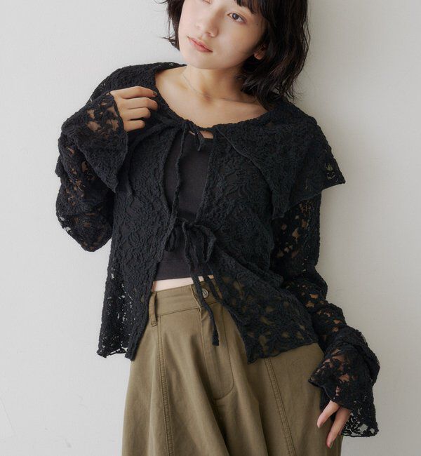  「レースセーラーカラートップス」|Tシャツ・カットソー|