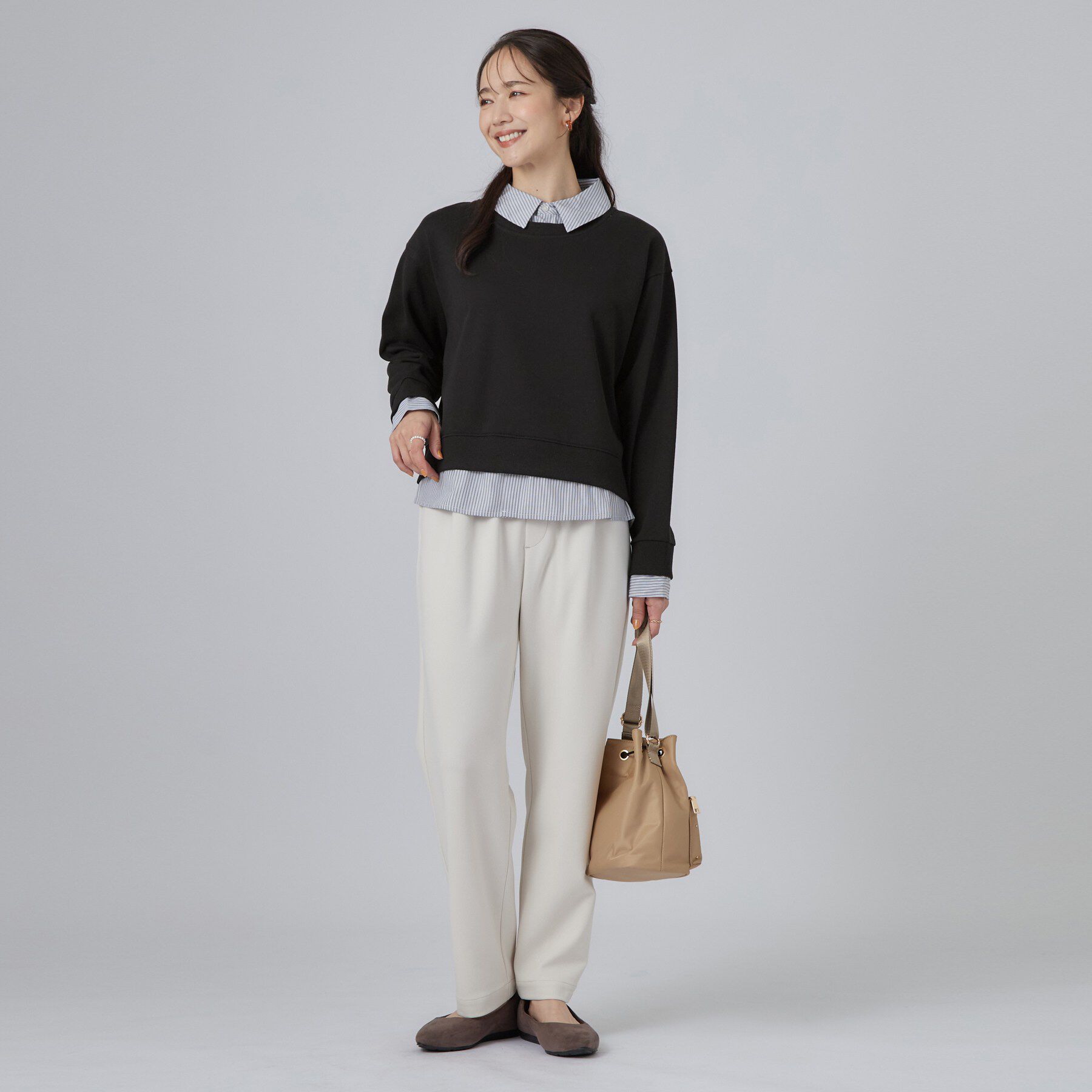 SHOO･LA･RUE「シャツレイヤードプルオーバーアソート」|Tシャツ・カットソー|