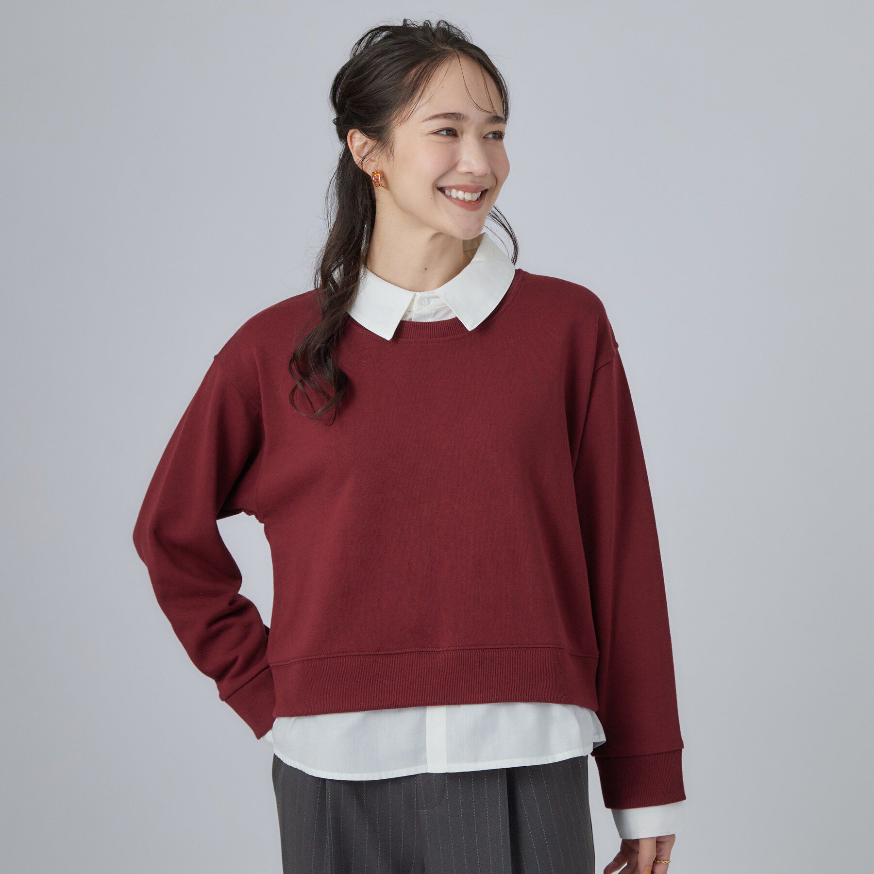 SHOO･LA･RUE「シャツレイヤードプルオーバーアソート」|Tシャツ・カットソー|