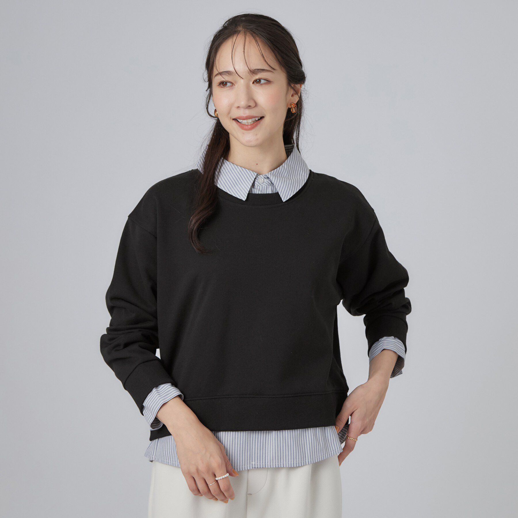 SHOO･LA･RUE「シャツレイヤードプルオーバーアソート」|Tシャツ・カットソー|