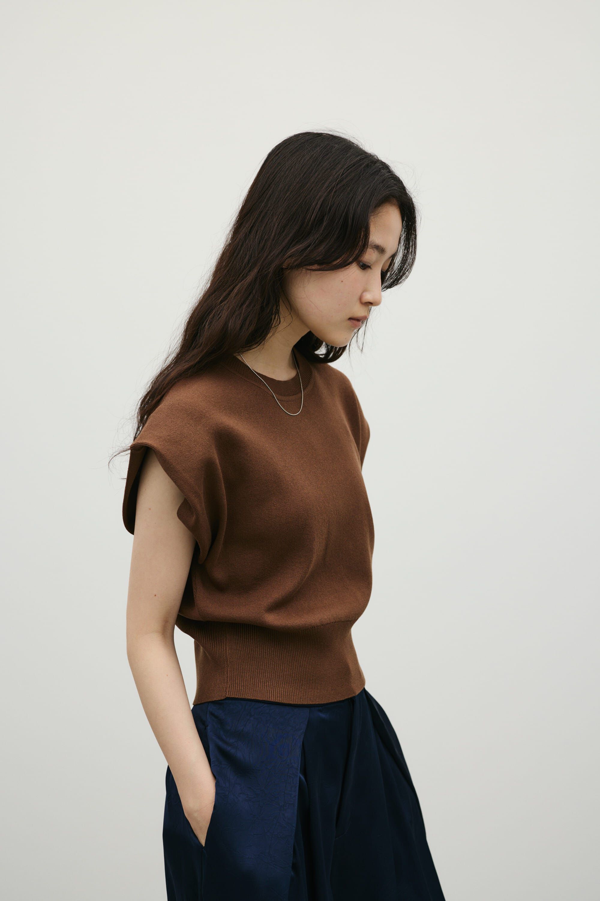 STYLEMIXER「ショルダータックニット」|タンクトップ|