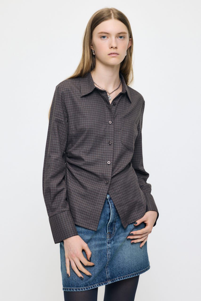 MOUSSY「WAIST FIT シャツ」|シャツ・ブラウス|柄BRN5