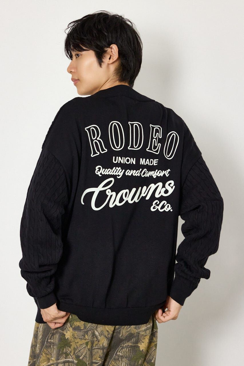 RODEO CROWNS「細ケーブルニットカーディガン」|カーディガン|BLK