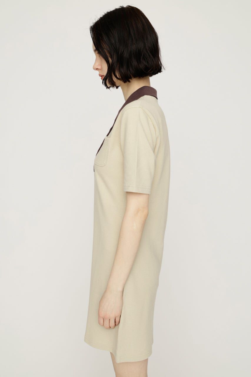 SLY「BI COLOR COLLAR ショートワンピース」|ワンピース|