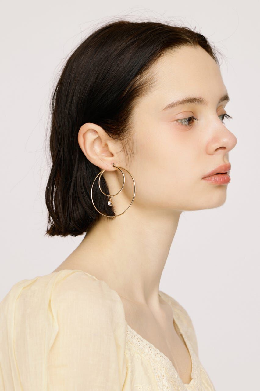 SLY「DOUBLE HOOP ピアス」|ピアス|