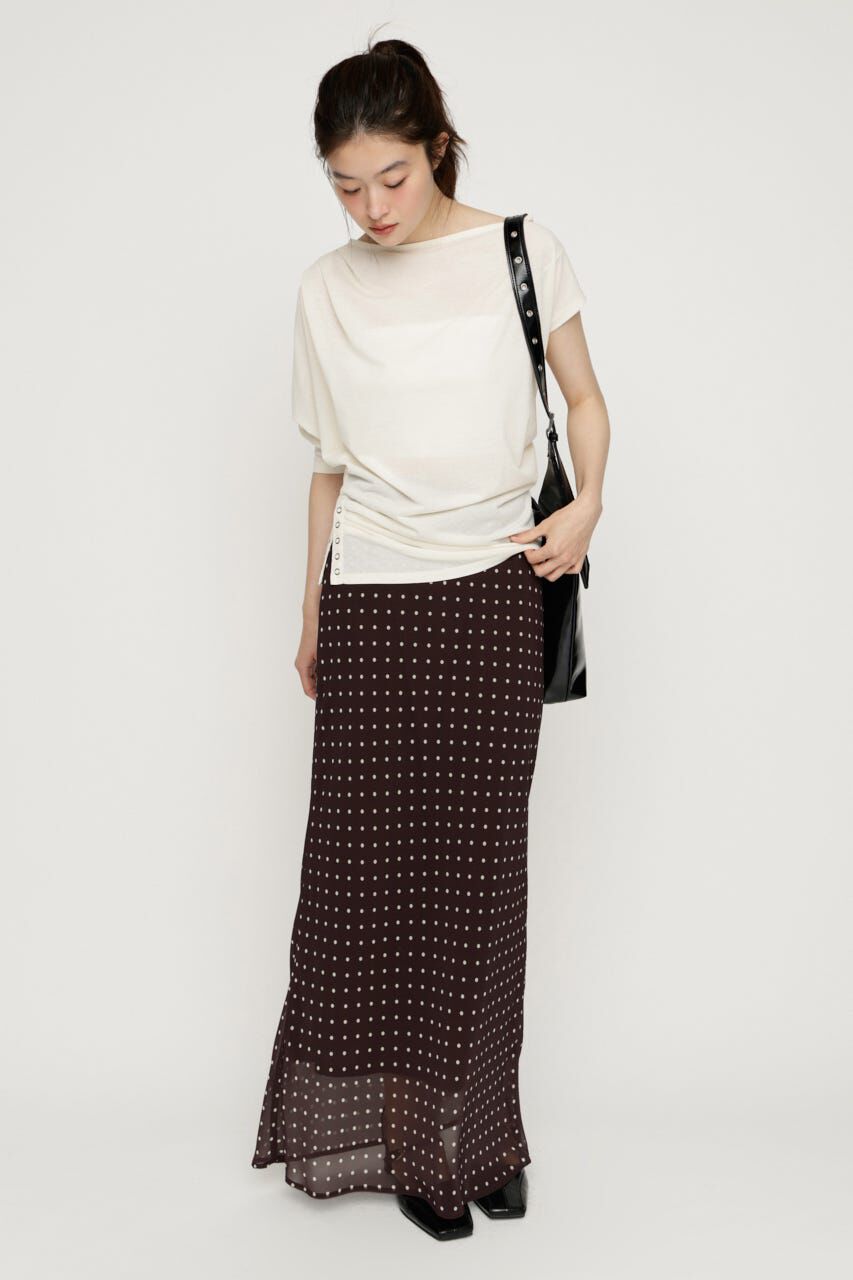 SLY「DEFORMED DRAPE トップス」|Tシャツ・カットソー|