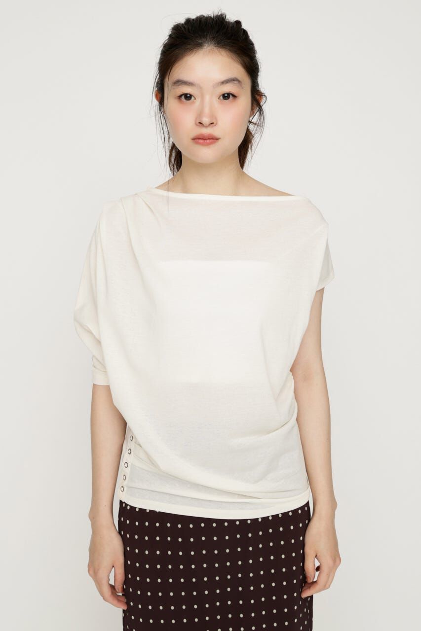 SLY「DEFORMED DRAPE トップス」|Tシャツ・カットソー|